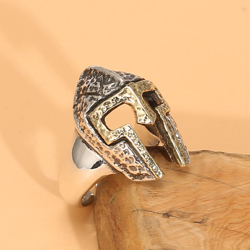 Hero Of Sparta Retro S925 Pure Mask Ring
