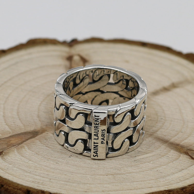 Personality Popular Ring Couple Pair Ring Ring Creative Fashion Thai Silver Retro Ring