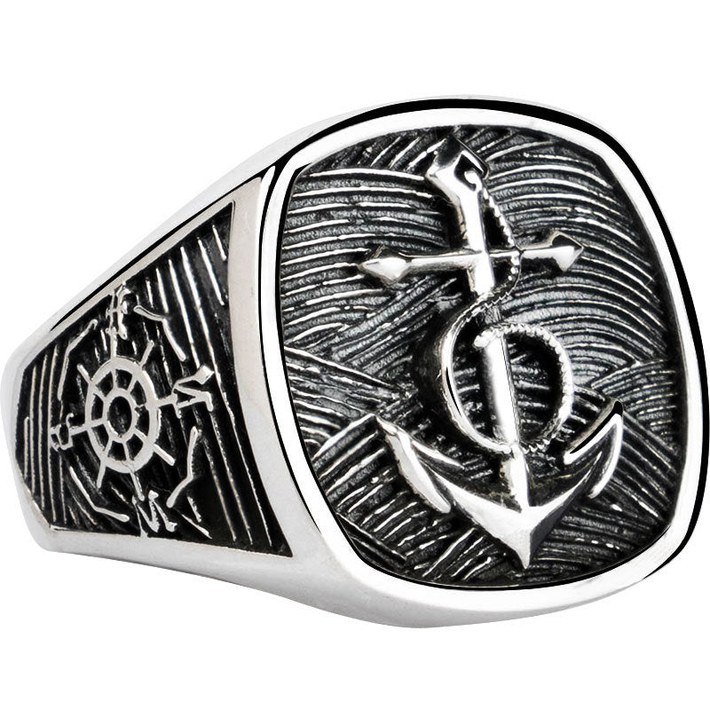Design Personalized Single Navy Style Index Finger Ring