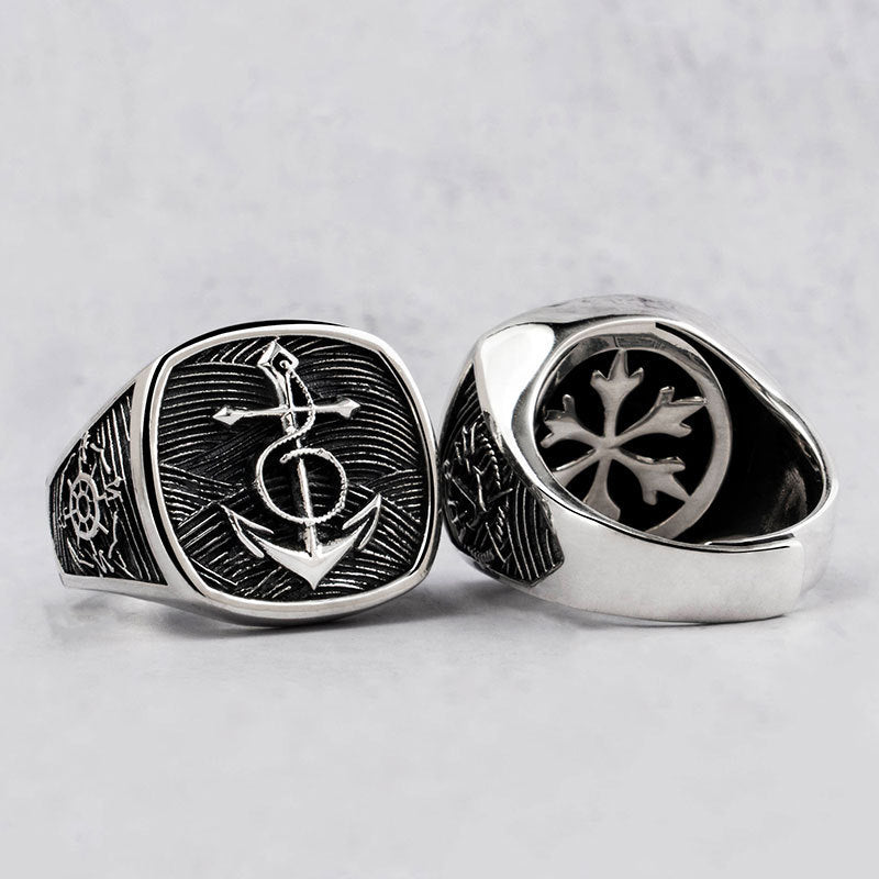 Design Personalized Single Navy Style Index Finger Ring
