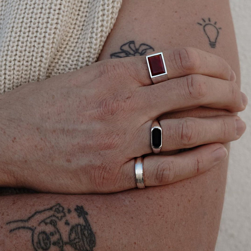Men's Sterling Silver Ring Index Finger Tail Ring