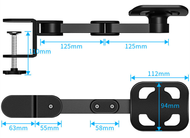 Aluminum Computer Desktop Hand Support Bracket