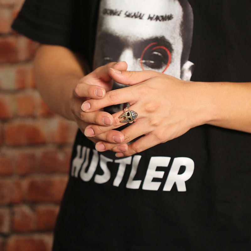 Hero Of Sparta Retro S925 Pure Mask Ring