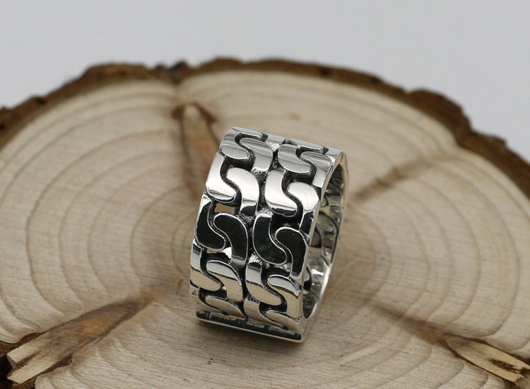 Personality Popular Ring Couple Pair Ring Ring Creative Fashion Thai Silver Retro Ring