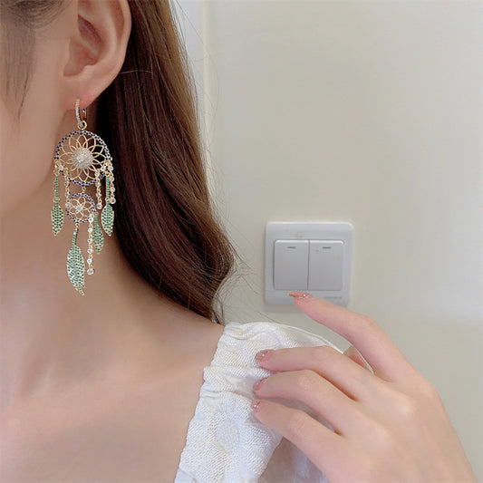 Women's Retro Dream Catcher Tassel Earrings