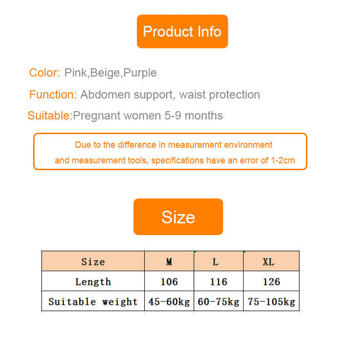 Belly support for pregnant women