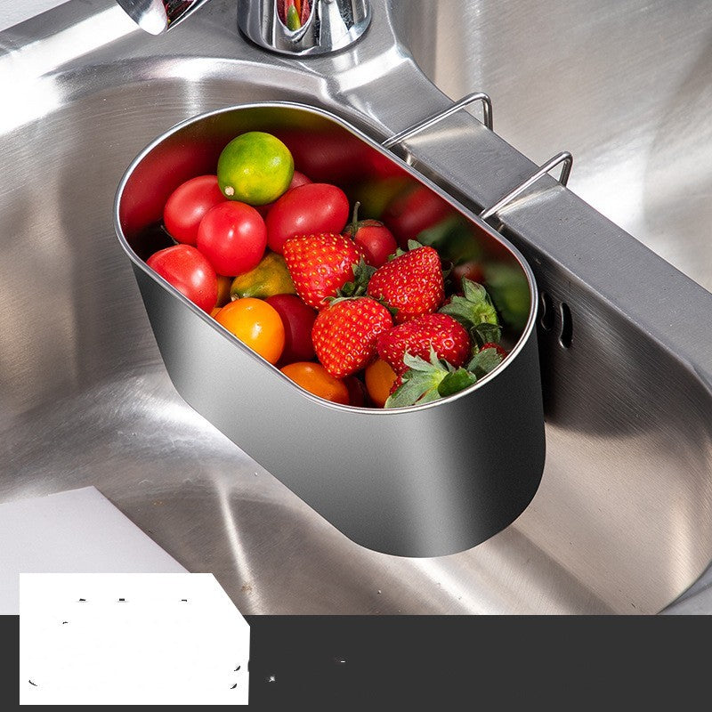 Stainless Steel Drain Basket Basin Kitchen
