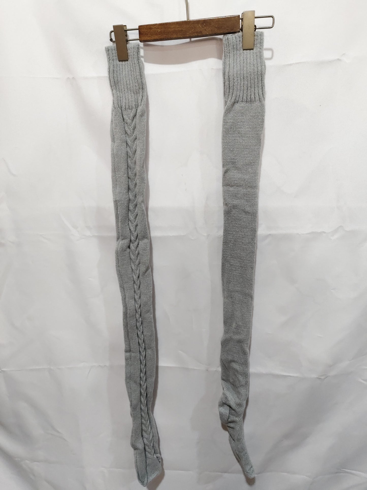 Winter Socks Over The Knee Lengthened Long Tube Knitted Pile Socks