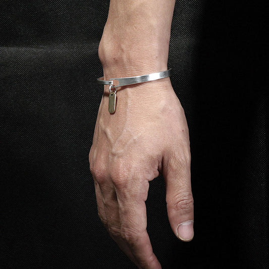 Original Design Pure Handmade Bracelet Plain Silver Simple