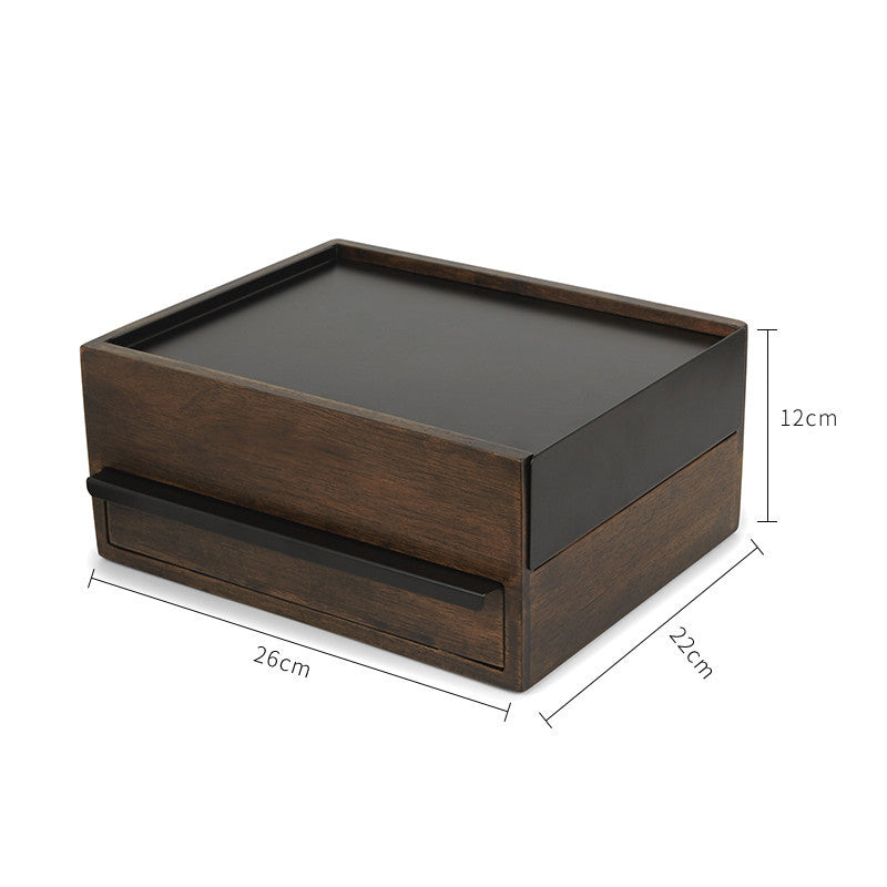 Jewelry Wooden Storage Box Simple Drawer Type Earrings